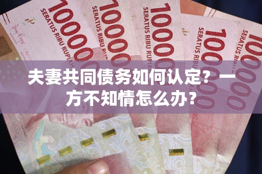 济南夫妻共同债务如何认定？一方不知情怎么办？