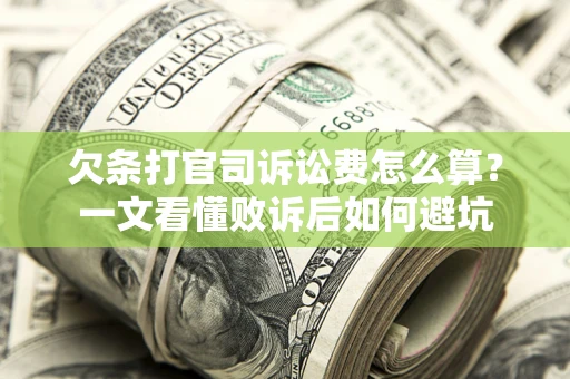 济南欠条打官司诉讼费怎么算？一文看懂败诉后如何避坑